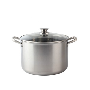 Olla de acero inoxidable revestida de tres capas 10L con tapa - Product Image 1