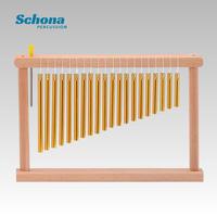 20 Note Orff Wind Chime with Solid Wood Frame, Stage Performance Accompaniment Chime Bells Sound Bar