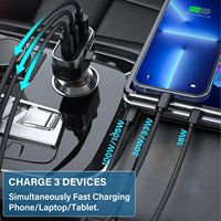 Chargeur de voiture 138W PD 3.0 en gros avec 3 ports USB, charge rapide, compatibilité universelle pour appareils USB