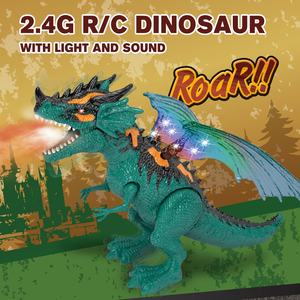 Dragón Volador <span class=keywords><strong>de</strong></span> Control Remoto <span class=keywords><strong>de</strong></span> 2.4Ghz con Sonido Realista, Juguete <span class=keywords><strong>de</strong></span> Dragón Volador <span class=keywords><strong>de</strong></span> Plástico con Spray, Dinosaurio Animal - Product Image 2