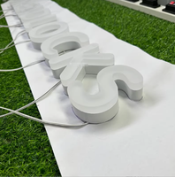 Enseignes commerciales 3D rétroéclairées LED personnalisées écologiques en gros, lettres en relief métalliques pour intérieur, logos muraux de bureau, décoration IP65