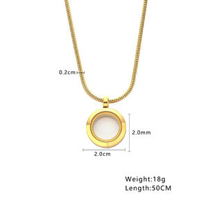 XIXI Joyas Para <span class=keywords><strong>Nujer</strong></span> colgante mujer gancho de acero inoxidable al por mayor 18K chapado en oro joyería de moda collares - Product Image 6