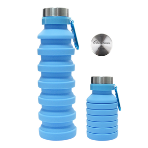 Bouteille d'eau en silicone améliorée avec paille, sans BPA, tasse souple en silicone, gourde de voyage en silicone - Product Image 4