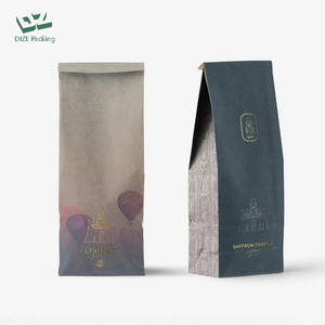 カスタムロゴ入りフラットボトムプラスチック包装袋 PEプロテインパウダー コーヒー豆用 バルブ付きジッパー - Product Image 6
