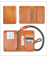 Porta Pasaportes de Cuero Genuino, Unisex, para Guardar Tarjetas de Viaje, Organizador de Documentos Portátil, Funda para Pasaporte
