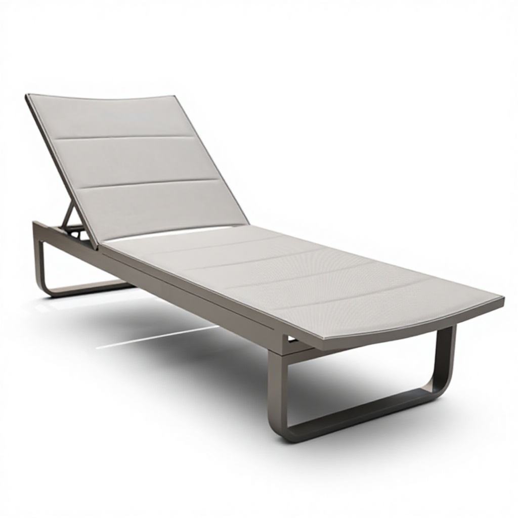 Quilted recliner bed [champagne color] - in stock