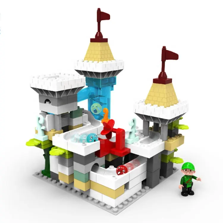 Adventure castle DIY children construction plastica 3d grandi blocchi per bambini