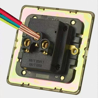 Interruptor de Palanca de Superficie de Acero Inoxidable Blanco Ultrafino de 4mm LangYeao, 1/2/3/4 Vías, 2 Posiciones, Latón Sólido con Bloqueo Infantil para el Hogar