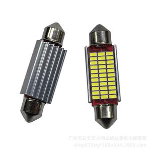 Luz de techo de aluminio de alto brillo con decodificación de doble punto 3014 18 27 30 33SMD 31-41MM, luz de matrícula con placa roja 2W - Product Image 5