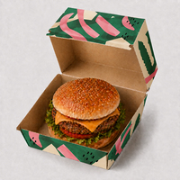 Sac en papier personnalisé pour emporter, pour poulet frit, burger, poisson et frites, emballage alimentaire pour les en-cas de rue, pour la restauration rapide