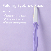 Tondeuse à sourcils professionnelle pour femmes MAYFAIRY en acier inoxydable, peigne et grattoir à sourcils pour le rasage du visage et la coupe des sourcils