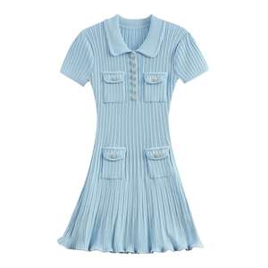 HANO gaun pesta model baru musim panas wanita panjang elegan ketat kemasan pinggul rajut kasual gaun berlian wanita grosir - Product Image 1