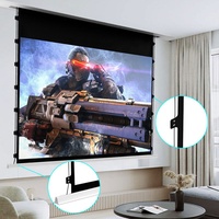 Écran de rejet de la lumière ambiante motorisé à onglets, perforateur 4K écran de projecteur acoustique Transparent
