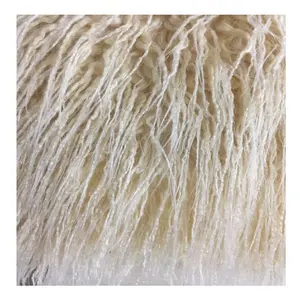 Vải Lông Cừu Mông Cổ Xoăn Chất Lượng Cao Vải Lông Cừu Dài Giả 80Mm