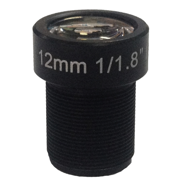 HS HD 8MP/5MP 12mm F/1.8 42-degree Field of View Manual Focus M2 S-mount IP Camera Lens 1/1.8 4K IR 400-700nm