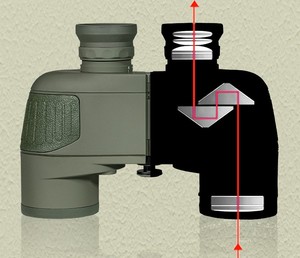 Jumelles HD étanches, antichoc et anti-buée pour l'extérieur 10x50 avec télémètre interne jusqu'à 1000 m de portée, mise au point manuelle - Product Image 4