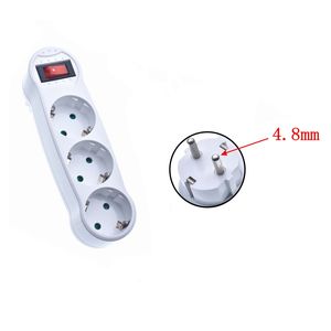 Enchufe de conversión de tipo europeo de 16A, <span class=keywords><strong>1</strong></span> a 3 vías, toma de corriente estándar de la UE - Product Image 2