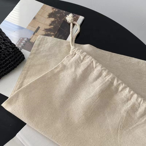 Bolsa de Algodón Muselina Orgánica Ecológica Personalizada BSCI, Bolsa de Tela de Calicó Natural Promocional con Cordón y Logotipo Impreso - Product Image 5