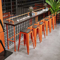 Table de bar en bois massif, style moderne minimaliste, table haute créative pour café, salon de thé, épicerie, espace de repos