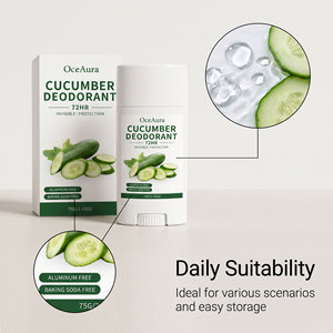 Desodorante en Barra Unisex Cucumber para Adultos, 75g, Protección de 72 Horas, Sin Aluminio ni Bicarbonato de Sodio - Product Image 3