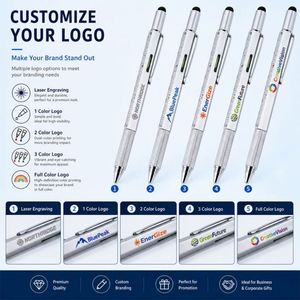 Stylo multifonction personnalisé avec impression UV pour cadeau promotionnel d'entreprise, stylo à bille 6 en 1, stylos multifonctions - Product Image 3