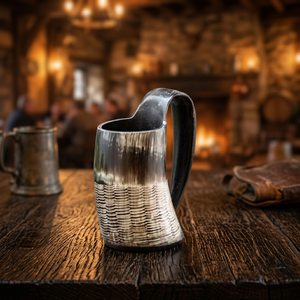 Vaso de Cerveza Estilo Vikingo de Cuerno de Buey al por Mayor, para Fiestas de Cumpleaños, Ecológico y Apto para Lavavajillas - Product Image 1