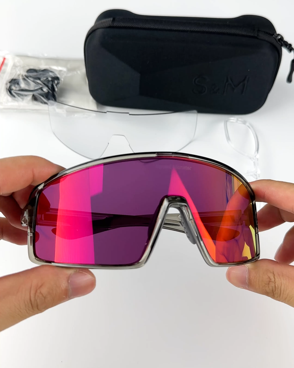 2024 Photochromic Cycling Glasses Clear Sports Sunglasses