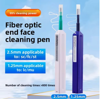 Ensemble de stylos de nettoyage à fibres optiques SC/FC/ST/LC/MU 1.25 + 2.5MM Nettoyeur de visage d'extrémité d'équipement de module optique pour les télécommunications