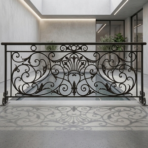 Barandilla <span class=keywords><strong>de</strong></span> Acero y Madera para Escaleras y Barandal <span class=keywords><strong>de</strong></span> Hierro para Balcón, <span class=keywords><strong>Puerta</strong></span> a Juego Disponible - Product Image 6