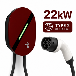 Cargador EV Tipo 2 de 22kW para Tesla Model S X BMW I7 Audi RS <span class=keywords><strong>E</strong></span>-<span class=keywords><strong>tron</strong></span>, Estación de Carga Inteligente para Hogar con WiFi y NFC, 22kW - Product Image 1
