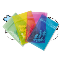 En stock, 4 couleurs, sacs d'emballage en plastique translucides refermables de petite taille pour boucles d'oreilles, épingles à cheveux, bijoux
