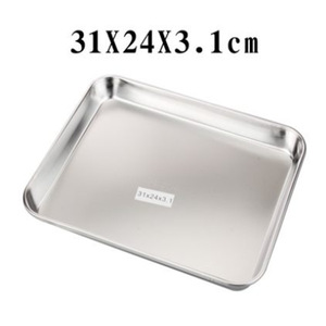Bandeja Rectangular de Acero Inoxidable de Grado Médico 304, 45X33X3.4Cm, para Uso Sanitario - Product Image 4