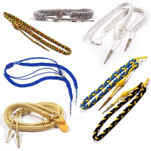 Ensemble d'aiguillettes tressées élégantes pour uniformes de cérémonie, aiguillettes de haute qualité fabriquées sur mesure par Super Badges Company - Product Image 1