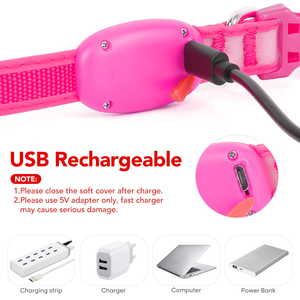 LED <b>Dog</b> Collar USB Rechargeable <b>Light</b> up <b>Dog</b> Collar, Water-Resistant Adjustable Safety Collar <b>Light</b> for Small Medium Large <b>Dogs</b> - Product Image 4