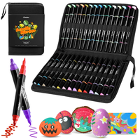 Stylos de peinture acrylique Ohuhu 30 couleurs : double pointe (rond et fin)