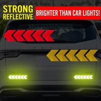 Autocollants réfléchissants pour voiture à haute visibilité, autocollants réfléchissants pour pare-chocs arrière, autocollants de sécurité nocturne, décalcomanies décoratives pour voiture