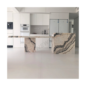 Comptoir de cuisine moderne en marbre Calacatta Viola personnalisé Newstar, îlot en marbre - Product Image 4