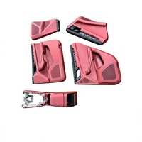 Kit de revêtement intérieur en cuir rouge Bordeaux personnalisé pour Porsche Cayenne Panamera Macan 718 911 Kit de mise à niveau complet de l'intérieur
