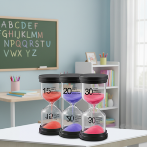 Figurine de <span class=keywords><strong>sablier</strong></span> en verre fait main sur mesure, minuteur 10/15/20 minutes, design moderne, écologique, cadeau promotionnel, vente en gros - Product Image 1