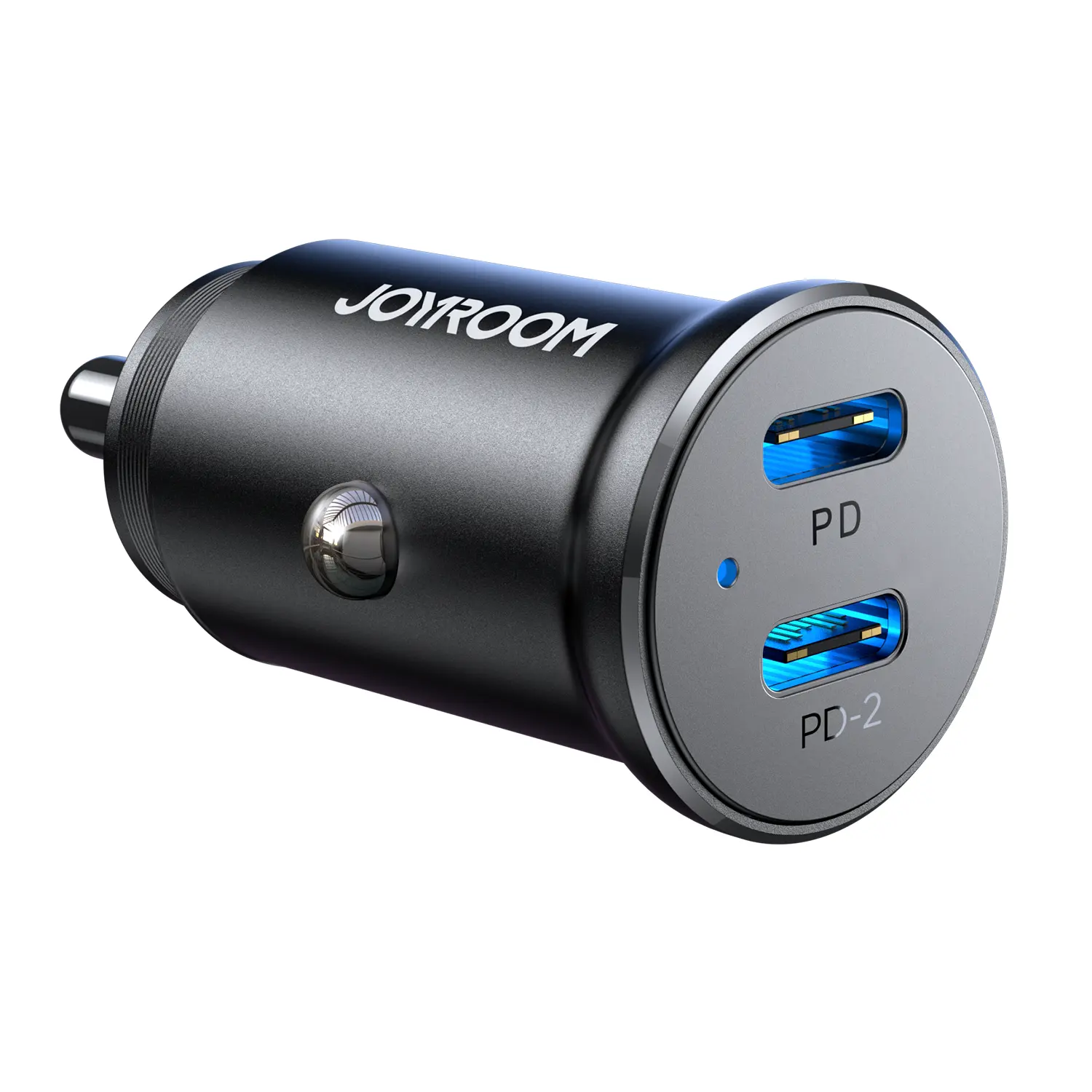 JOYROOM 30W 2C Mini Metal Car Charger Multiple Protections Vehicle Charger Fast Charging Adapter