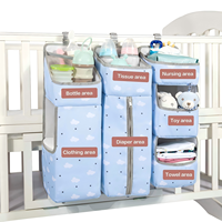 Organisateur de couches amovible pour table à langer, panier suspendu pour couches, empilable pour berceaux, parcs pour bébés, rangement mural pour essentiels de bébé