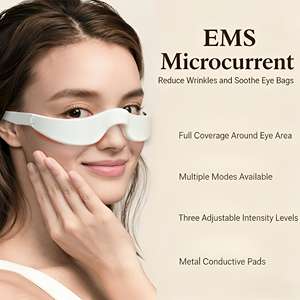 Masseur pour les yeux, élimine les rides, les poches, les gonflements, micro-courant chauffant, masseur pour les yeux contre les cernes, les poches sous les yeux, la fatigue - Product Image 3