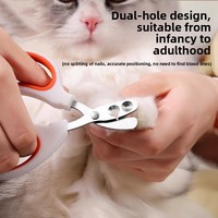 Coupe-ongles pour chien en plastique, spécial débutants, conception à double trou, outil pour pattes, fournitures pour animaux de compagnie