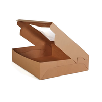 Boîte à brownies carrée personnalisée en papier kraft avec fenêtre 7x7x1,5, emballage pour boulangerie, qualité alimentaire