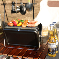 Cowkai Offre Spéciale porte-documents d'extérieur, petit porte-documents Portable pliable en acier inoxydable pour barbecue au charbon de bois