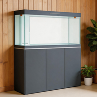Aquarium intelligent pour eau salée de 200 gallons, en verre rectangulaire, avec filtre, pompe et support