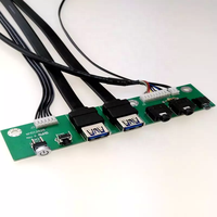 Cable USB 3,0 Dual + LED + interruptor de alimentación + Audio HD, carcasa de ordenador, Panel frontal, Cable de conexión de placa base para PC