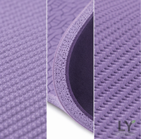 Tapis de yoga NBR extra épais 8 mm 183x61 cm, tapis de gym Pilates anti-déchirure et antidérapant avec lignes d'alignement, impression OEM