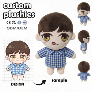 Muñecos de peluche personalizados, MOQ bajo, Mini conejo con camiseta azul, Decoración para tienda de postres, Squishies <span class=keywords><strong>Taba</strong></span>, Dinosaurio grande de huevo, Juguete antiestrés personalizado - Product Image 2