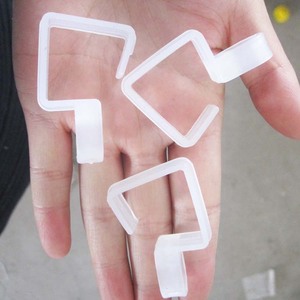 Square Tube Windproof Hooks For <b>Clothes</b> <b>Racks</b> Plastic 25x25mm Detachable Wardrobe Use - Product Image 1